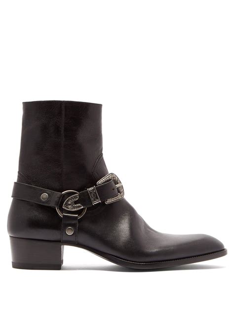 ysl buckle boots|saint laurent leather boots.